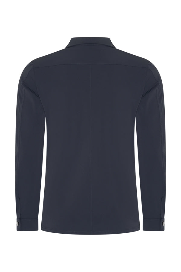 JACK ZIP DARK BLUE OVERSHIRT MET ZAKKEN