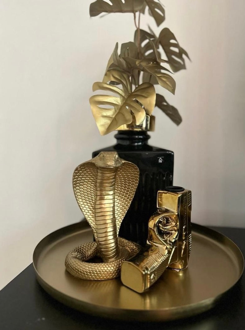 Housevitamin Gun/Pistool Kandelaar - Goud - Keramiek - 12x12x4cm