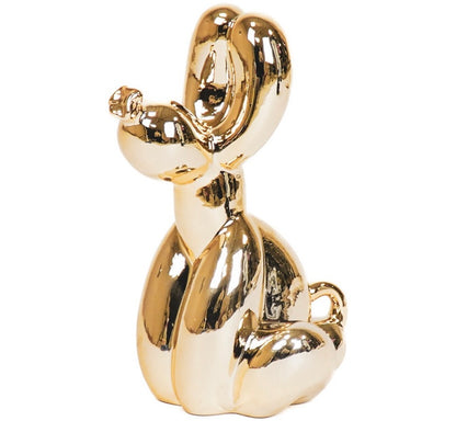Housevitamin - Poepende Ballon Hond - 24 x9x14 cm- Goud