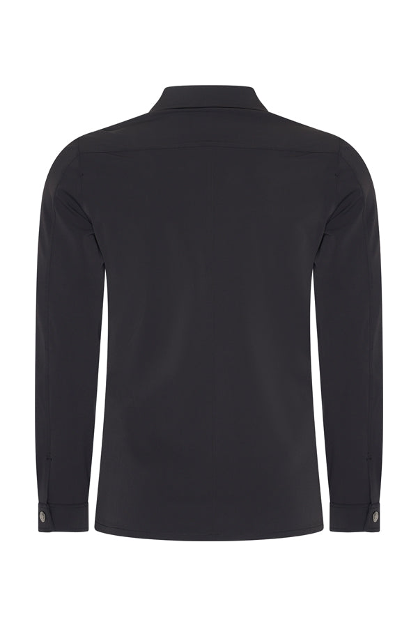 JACK ZIP BLACK OVERSHIRT MET ZAKKEN