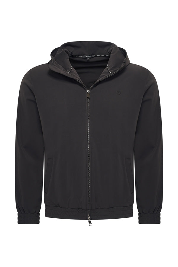 MEN LIGHTWEIGHT JACKED HOODED BLACK