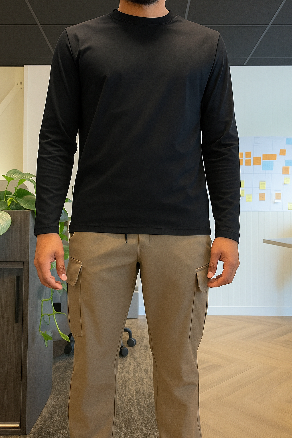 THE ESSENTIAL ATHLETIC LONG SLEEVE BLACK