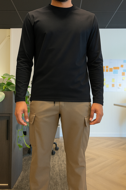 THE ESSENTIAL ATHLETIC LONG SLEEVE BLACK