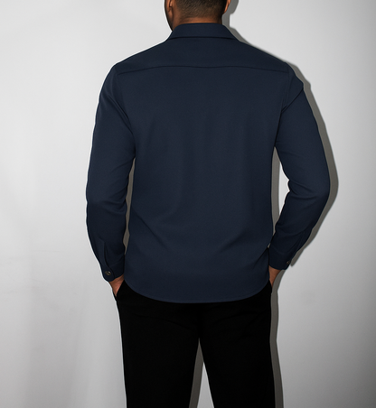 JACK ZIP DARK BLUE OVERSHIRT MET ZAKKEN