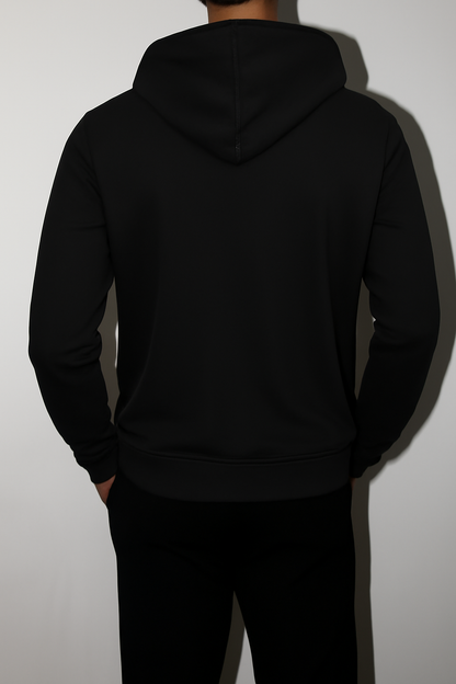 MEN LIGHTWEIGHT JACKED HOODED BLACK