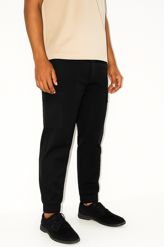 STRAIGHT CARGO TROUSER ATHLETIC - BLACK
