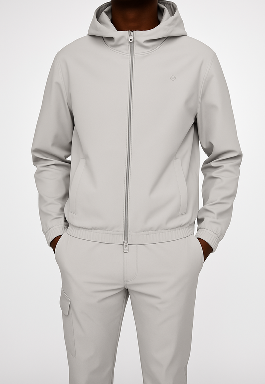 MEN LIGHTWEIGHT JACKED HOODED GREY