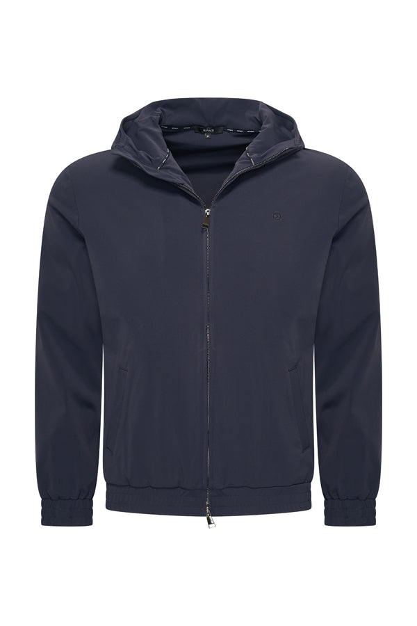 MEN LIGHTWEIGHT JACKED HOODED MARINE BLUE
