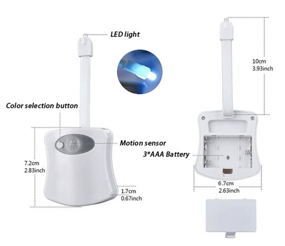 Led toiletverlichting met bewegingsensor